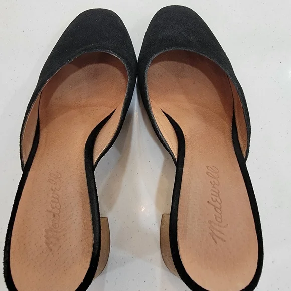Madewell Suede Mules in Black – Size 9 - Picture 2 of 6